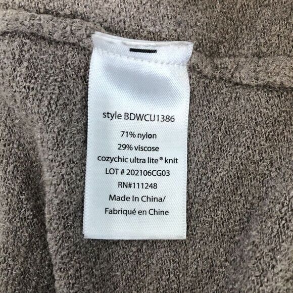 BAREFOOT DREAMS Women's Open Front Cardigan Hood Size Small Brown - Picture 9 of 12